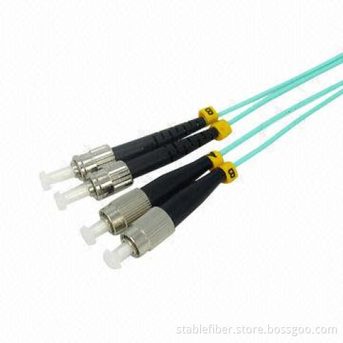 MM Duplex FC-ST OM4 Patch Cord with Ultra Low Back Reflection and Low Insertion Loss